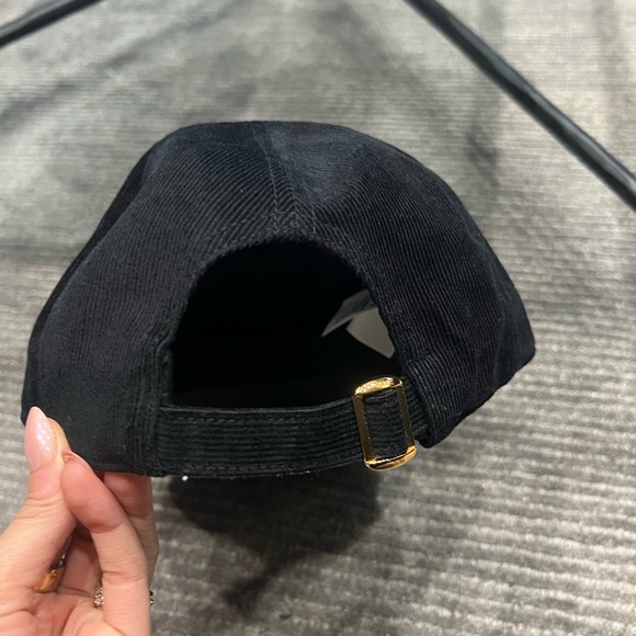 Celine Black Cap with Logo Detail